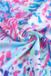Purple Abstract Print Side Splits Round Neck Sleeveless Maxi Dress